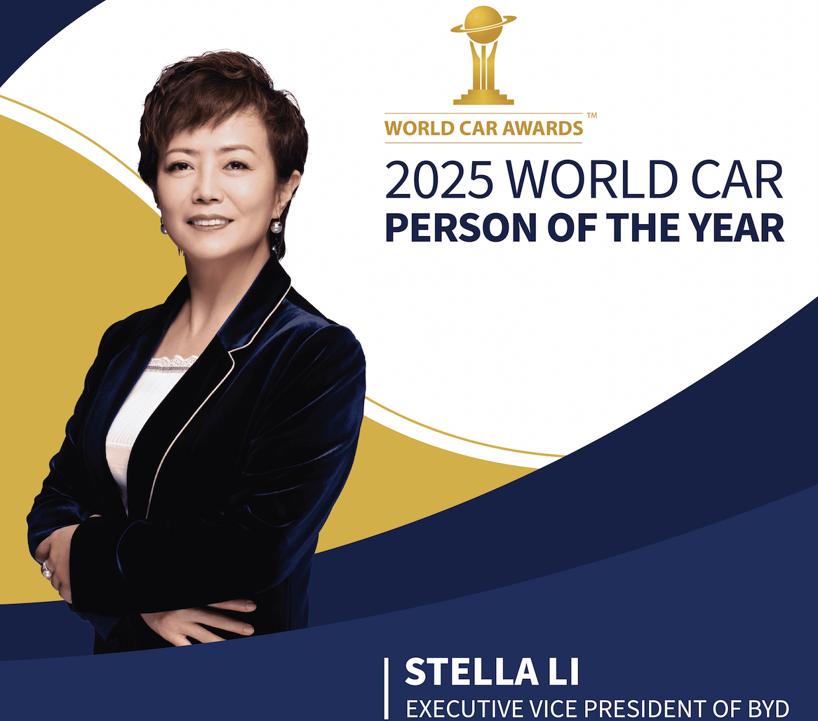 Stella Li (BYD) eletta World Car Person of the Year 2025 Stella Li (BYD) eletta World Car Person of the Year 2025