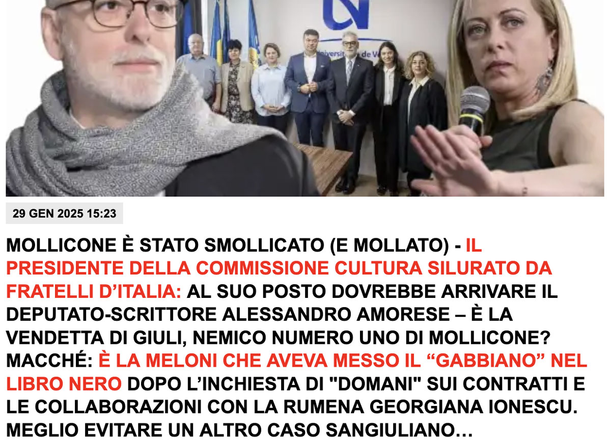 FdI, Federico Mollicone: pronto il siluro made in Romania sulla Commissione Cultura