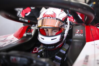 Gabriele Minì al volante per Nissan Formula E nelle prove libere degli esordienti