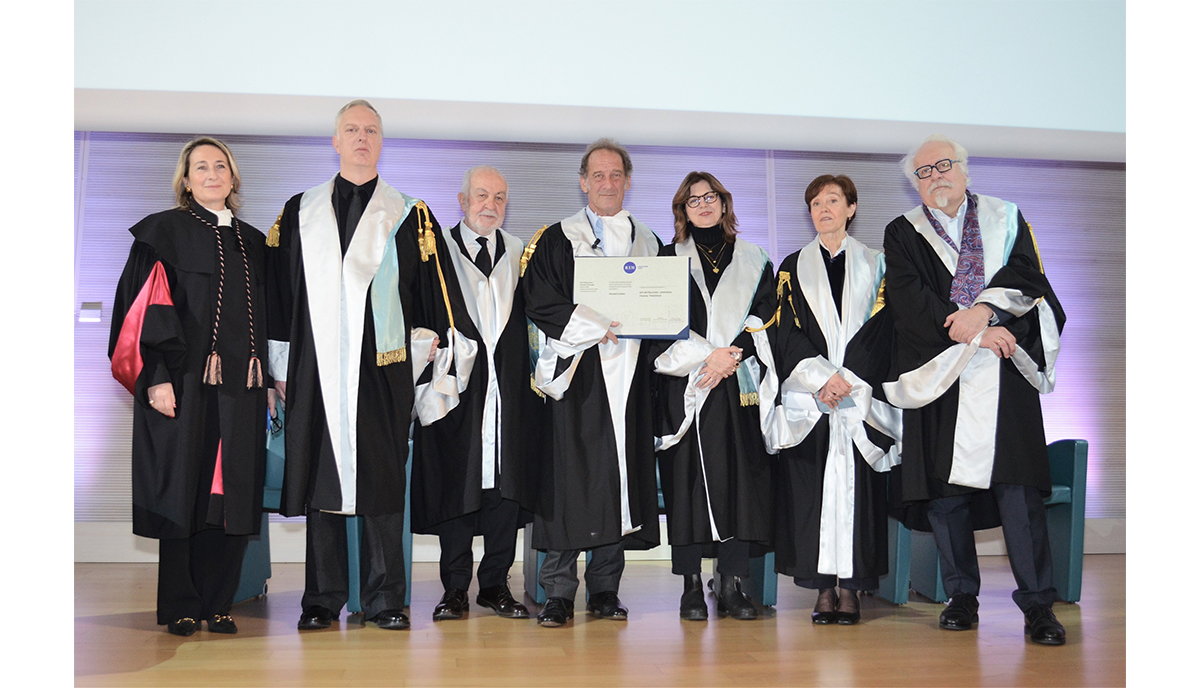 Lindon attore del contemporaneo Master ad honorem  alla IULM