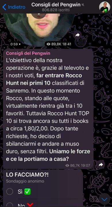 Sanremo 2025: televoto truccato per far vincere Rocco Hunt? Lo zampino del ‘Pengwin’, influencer da 1mln di followers