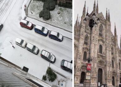 Temporale ed effetto grandine a Milano: le strade imbiancate