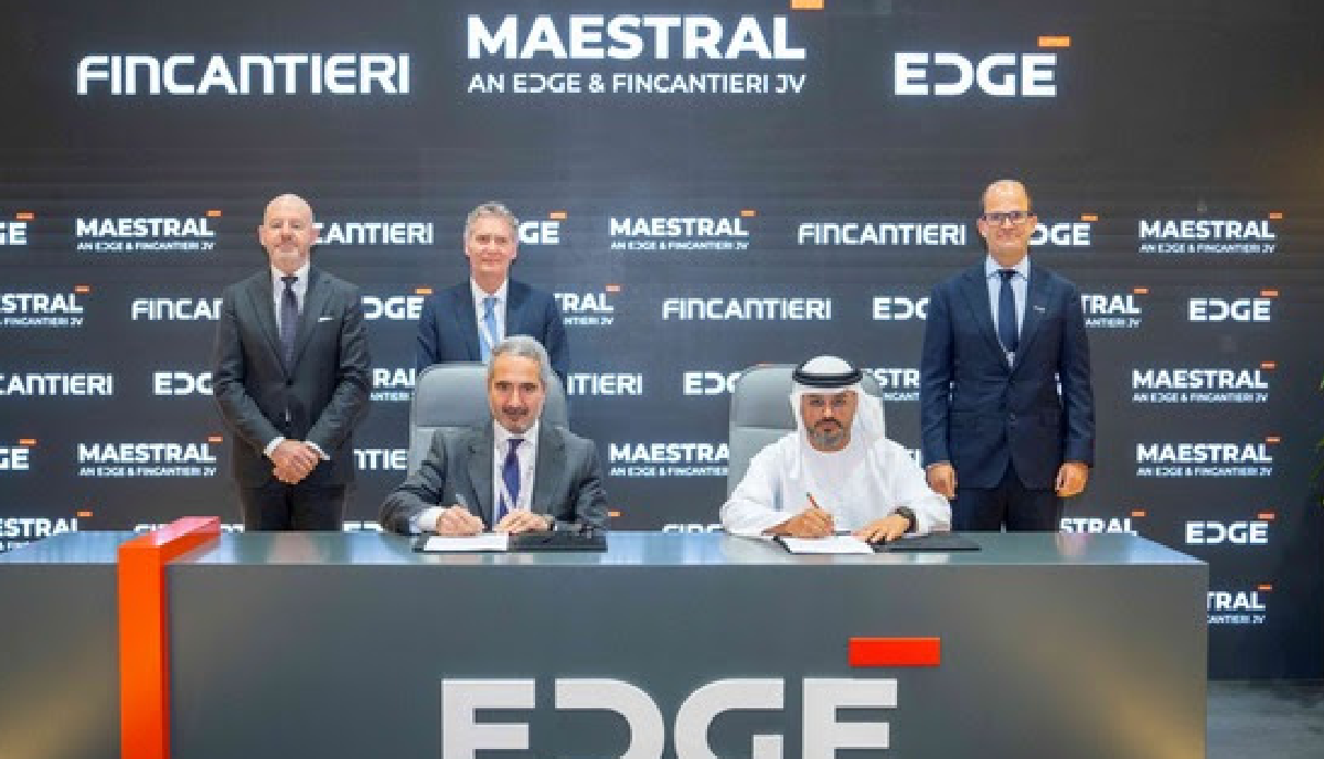 Fincantieri e EDGE: siglato un contratto da € 500 mln con la Marina degli Emirati Arabi Uniti tramite la joint venture MAESTRAL Fincantieri e EDGE: siglato un contratto da € 500 mln con la Marina degli Emirati Arabi Uniti tramite la joint venture MAESTRAL