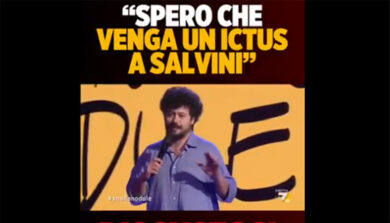 “Spero venga un ictus a Salvini”, Propoganda Live, bufera sul comico. Diego Bianchi si scusa. Il leader della Lega: mi augurano la morte su La7