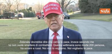 Trump: “Mi sembra che Zelensky voglia continuare la guerra. Io e Putin vogliamo la pace” | VIDEO