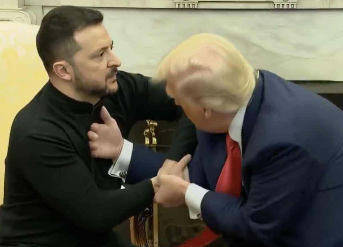 AI fuori controllo: l’incontro Trump e Zelenski diventa una scazzottata. IL VIDEO AI fuori controllo: l’incontro Trump e Zelenski diventa una scazzottata. IL VIDEO
