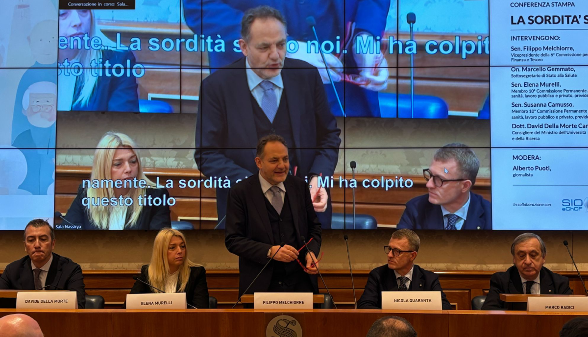 Sordità, le dichiarazioni di Filippo Melchiorre in Senato per sensibilizzare sui problemi di udito Sordità, le dichiarazioni di Filippo Melchiorre in Senato per sensibilizzare sui problemi di udito