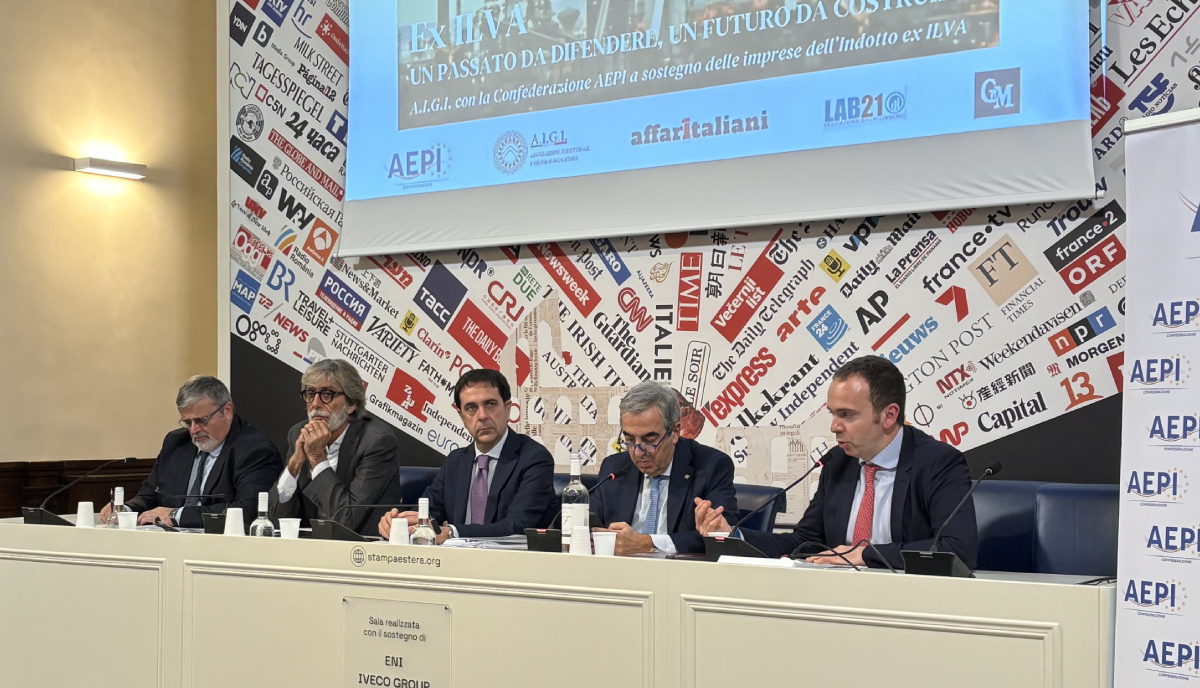 Ex Ilva, Confederazione AEPI: a Roma il convegno sul futuro delle Acciaierie di Taranto Ex Ilva, Confederazione AEPI: a Roma il convegno sul futuro delle Acciaierie di Taranto