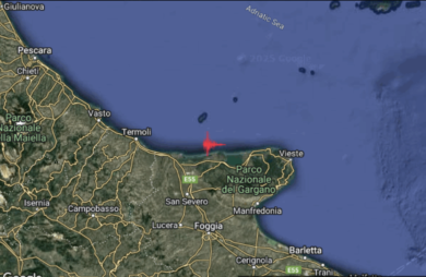 Terremoto in Puglia, scossa di magnitudo 4.6 nel Gargano