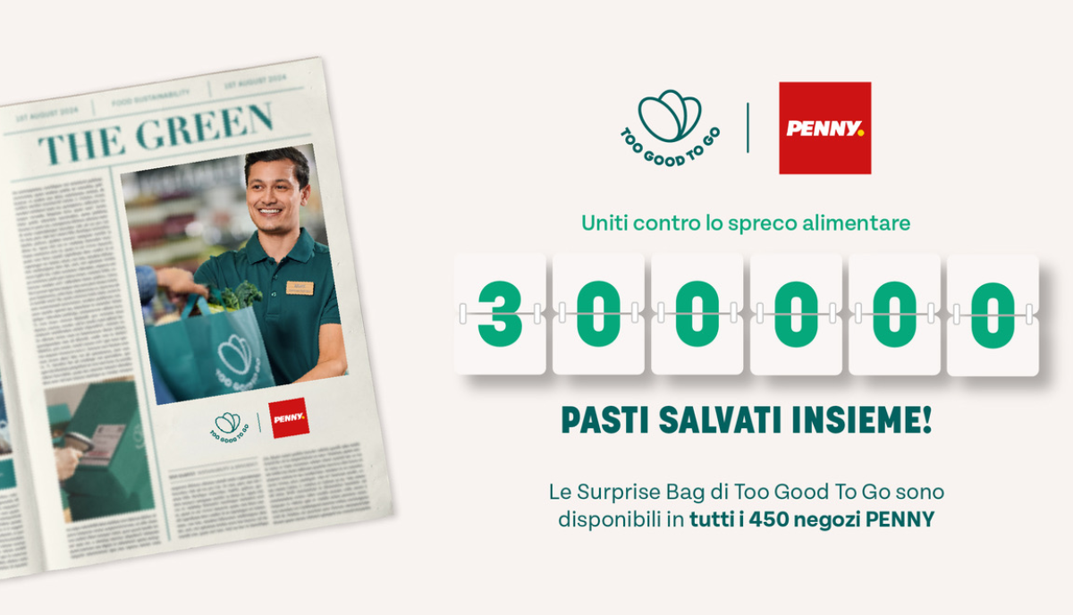 Too Good To Go e PENNY contro lo spreco alimentare: salvati insieme oltre 300.000 pasti Too Good To Go e PENNY contro lo spreco alimentare: salvati insieme oltre 300.000 pasti