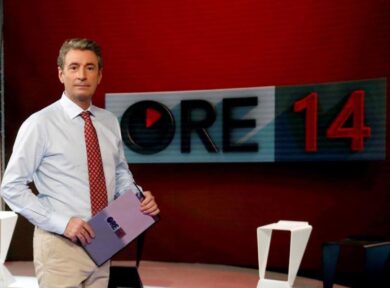 Ascolti tv, Ore 14 sempre più su: sfonda il muro dell’11%. Merlino si avvicina a Matano