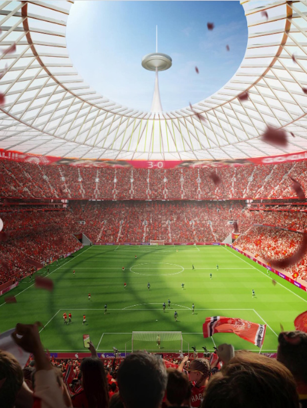 Il nuovo stadio del Manchester United: progetto, costi, tempi Il nuovo stadio del Manchester United: progetto, costi, tempi