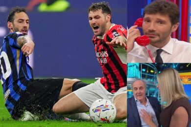 Ascolti tv, De Martino accerchiato da Milan-Inter e Striscia la Notizia (anzi Striscina la Notizina): Affari Tuoi cala (Gruber-Del Debbio no) – Trend Auditel