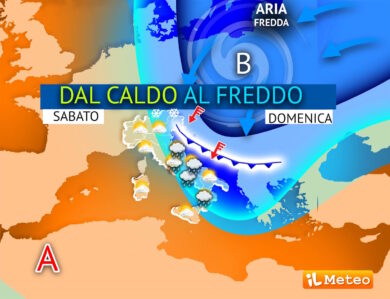 Meteo fine settimana: clima a due facce, prima il caldo quasi estivo poi il freddo polare: le previsioni per il weekend