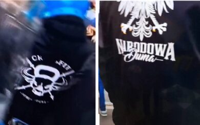 Milano, identificato uno dei due agenti di Polizia con una felpa dell’ultra destra polacca al corteo pro Palestina