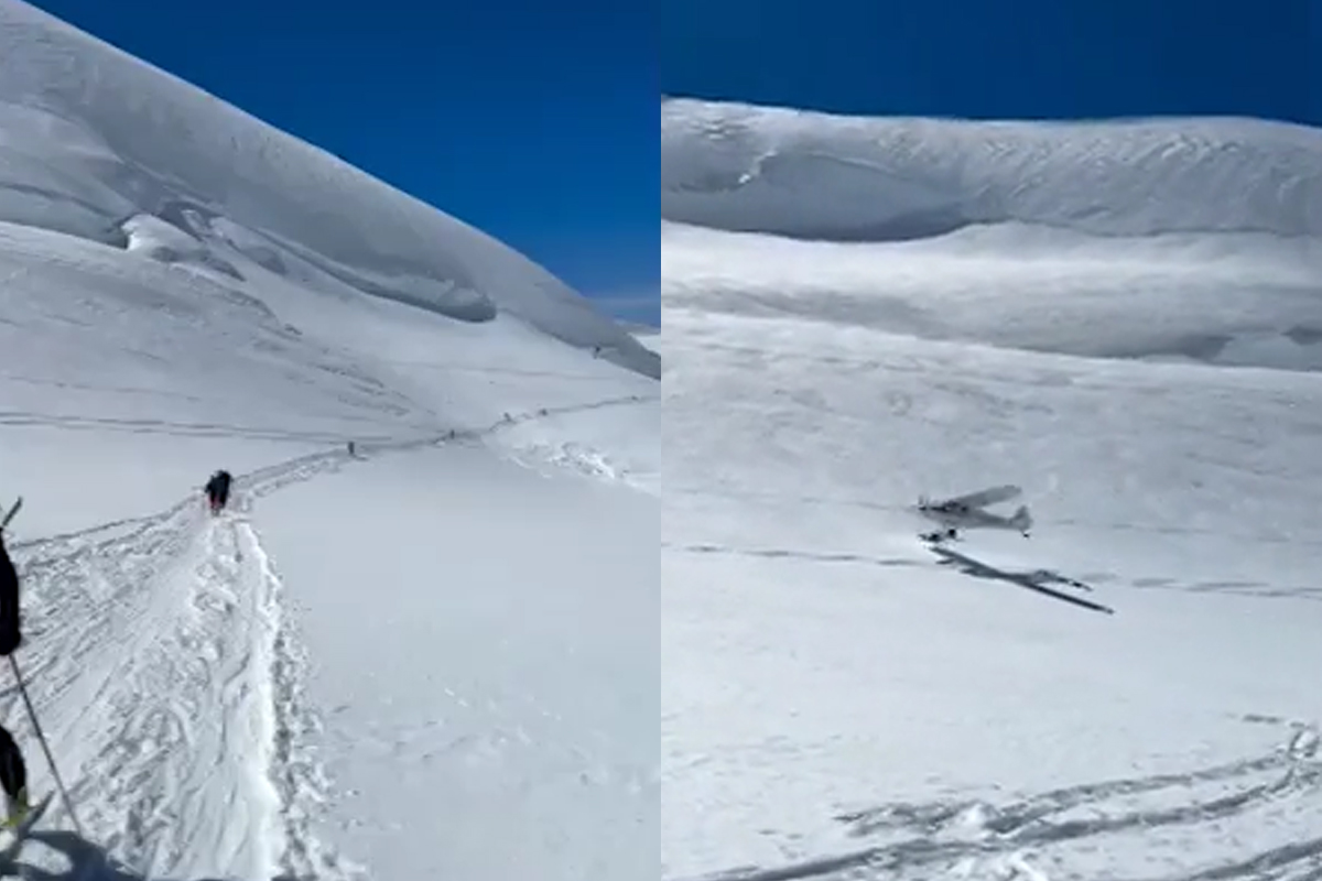 Monte Rosa, aereo sfiora scialpinisti durante il Trofeo Mezzalama. Tragedia sfiorata per un soffio