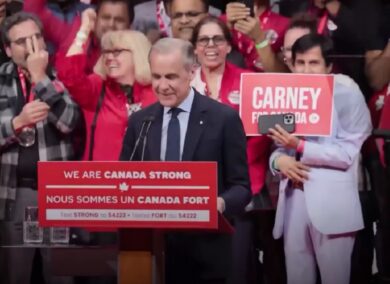 Mark Carney vince le elezioni in Canada, la festa con i sostenitori del Partito Liberale