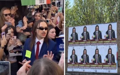 Eurovision, Tommy Cash ha distribuito espresso macchiato ai suoi fan a Milano