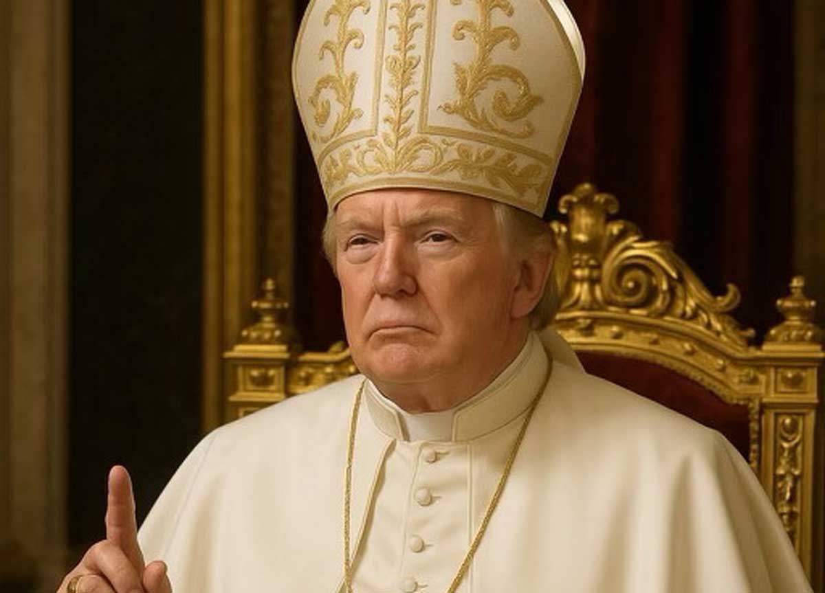 Trump vestito da Papa: i vescovi di New York: “Non ci faccia il verso”. Lo molla il preferito Timothy Dolan