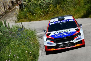 Daprà-Guglielmetti dominano lo shakedown della Targa Florio 2025 con la Skoda Fabia RS