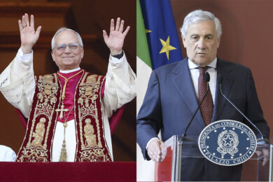 Tajani: “Tutti ascoltino Leone XIV per costruire la pace. Papa non italiano? La chiesa è universale”