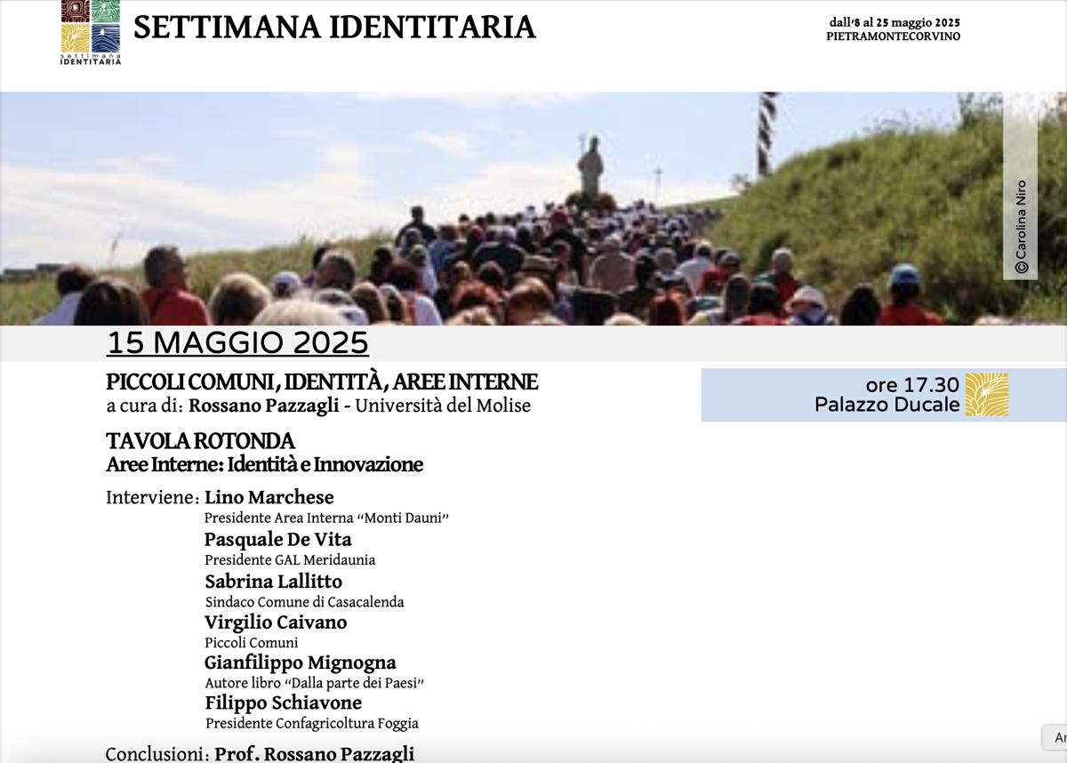 Monti Dauni, a Pietramontecorvino gli ‘Stati Generali’ dei Piccoli Comuni