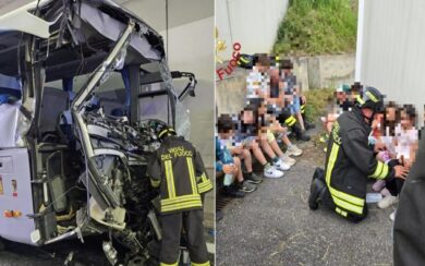 Grave incidente tra tir e scuolabus sulla Pedemontana: una maestra morta, due bimbi feriti. VIDEO