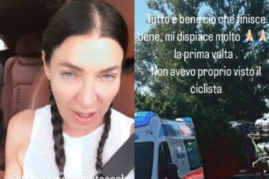 Elisabetta Franchi, bufera per l’incidente postato sui social: “Il ciclista? Non l’ho proprio visto”