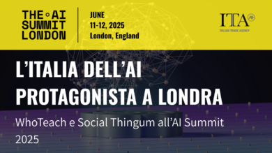 L’Italia dell’AI protagonista a Londra: WhoTeach e Social Thingum all’AI Summit 2025