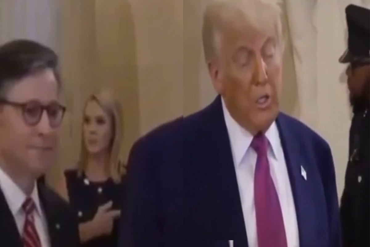 La portavoce di Trump fa spostare un agente di colore dall’inquadratura. VIDEO La portavoce di Trump fa spostare un agente di colore dall’inquadratura. VIDEO