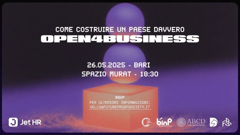 A Bari OPEN4BUSINESS facilitare nascita e crescita delle imprese A Bari OPEN4BUSINESS facilitare nascita e crescita delle imprese