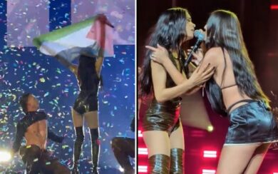 Elodie, San Siro pieno: la bandiera palestinese e il duetto bollente con Gaia