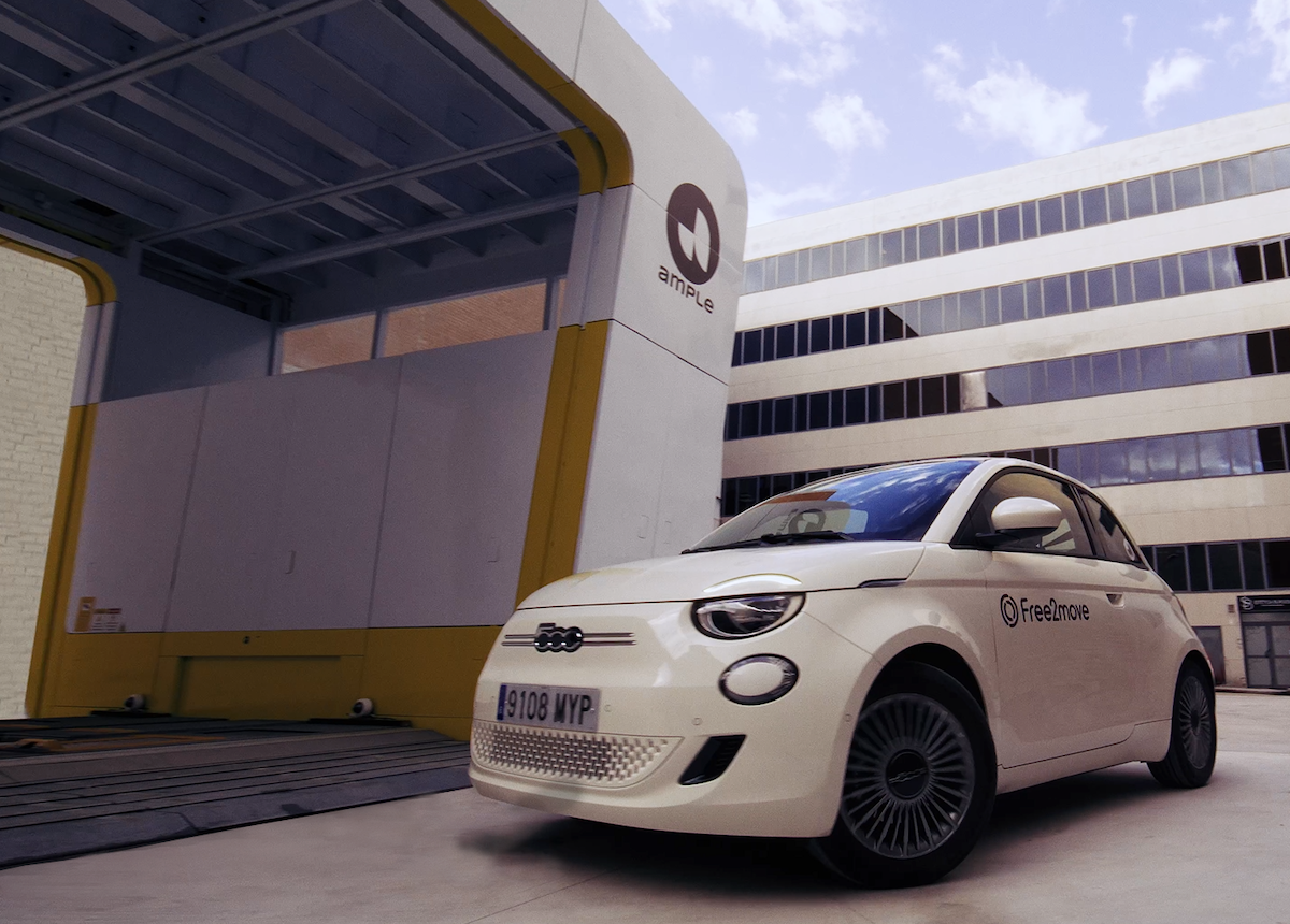 FIAT e Ample rivoluzionano il car sharing a Madrid con batterie intercambiabili in 5 minuti FIAT e Ample rivoluzionano il car sharing a Madrid con batterie intercambiabili in 5 minuti