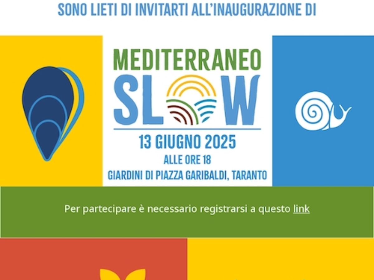 Mediterraneo Slow torna a Taranto: non solo mare e un futuro più sano