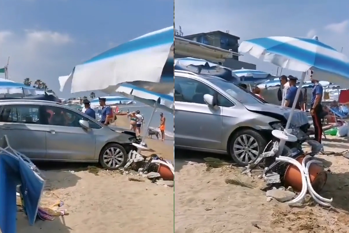 Alba Adriatica, auto piomba sui bagnanti in spiaggia: 4 feriti. VIDEO Alba Adriatica, auto piomba sui bagnanti in spiaggia: 4 feriti. VIDEO