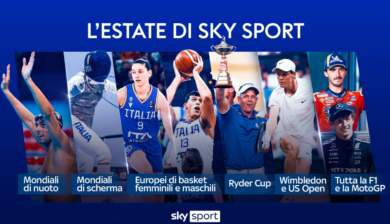 Sky rinnova e amplia i diritti sportivi: Wimbledon, EuroLeague e grandi eventi estivi in esclusiva