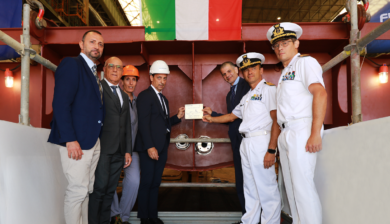 Fincantieri, avviata l’impostazione della prima fregata “FREMM Evo” a Riva Trigoso