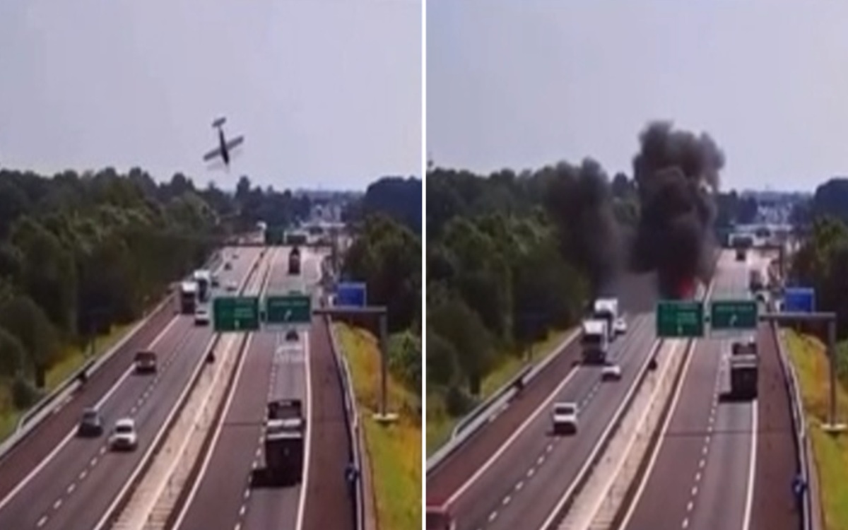 Brescia, le impressionanti immagini dello schianto dell’aereo sulla A4 Brescia, le impressionanti immagini dello schianto dell’aereo sulla A4