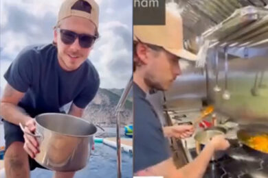 Il figlio di Beckham cuoce la pasta con acqua di mare. Giusto o fa male? Neanche i più esperti sanno rispondere. VIDEO