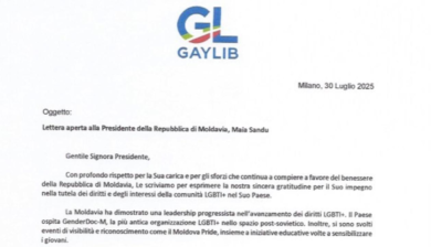 Moldova, GayLib: sostegno alla Presidente Sandu per politiche inclusive