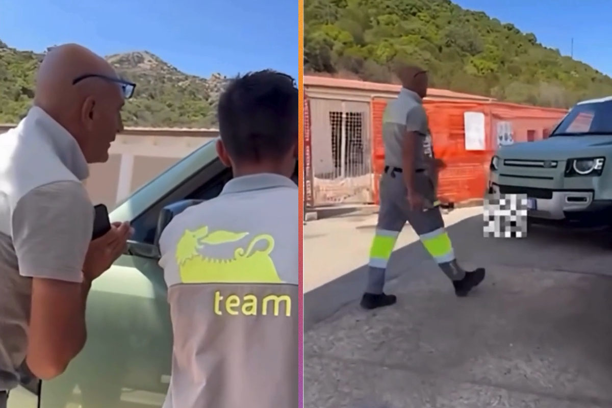 Belen Rodriguez su tutte le furie contro un benzinaio. Volano insulti. VIDEO Belen Rodriguez su tutte le furie contro un benzinaio. Volano insulti. VIDEO