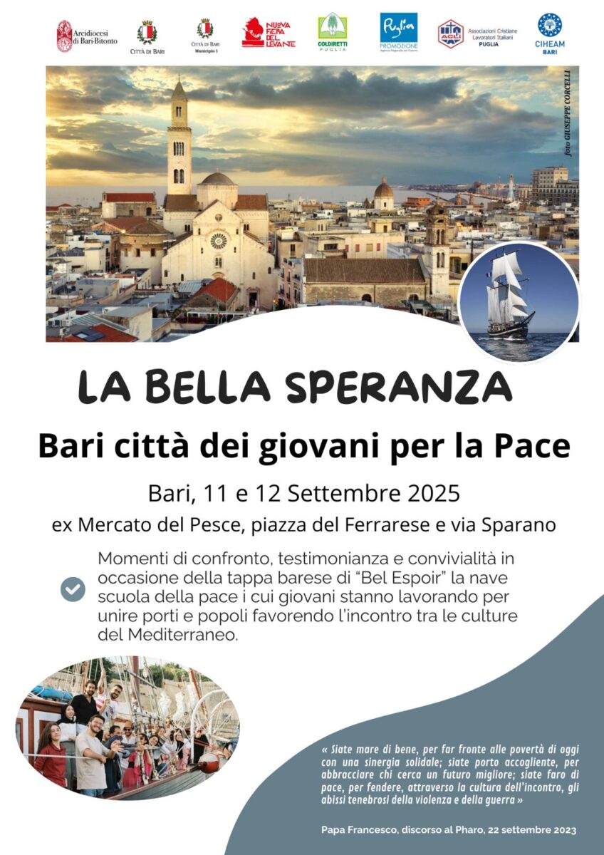 ‘Bel Espoir’, Bari Città dei Giovani per la Pace