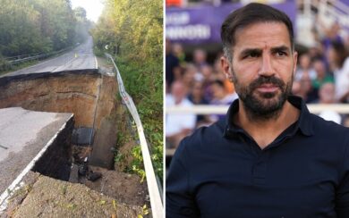 Maltempo in Lombardia, voragine nel Comasco. Fàbregas: “Incasso del prossimo match del Como per i Comuni colpiti”