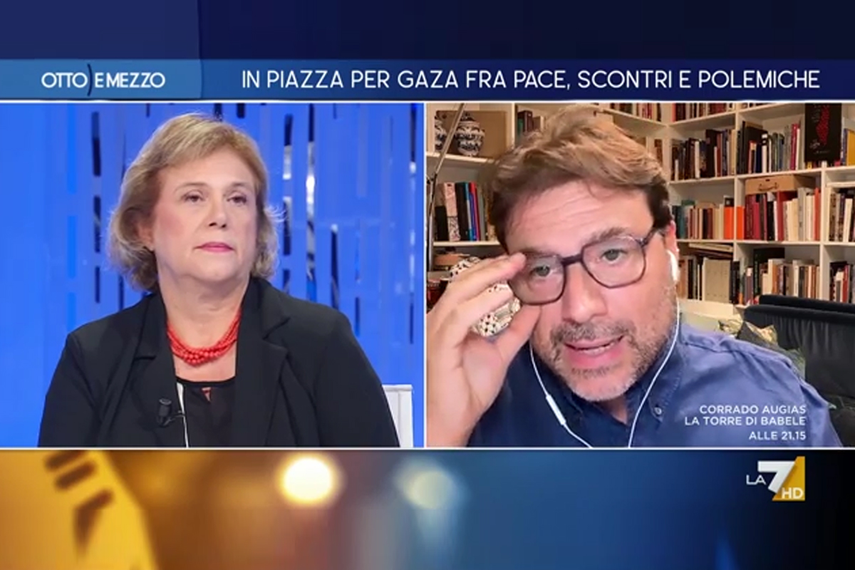 Otto e mezzo, Montanari attacca Meloni: “Complice del genocidio a Gaza”. Scontro in diretta Otto e mezzo, Montanari attacca Meloni: “Complice del genocidio a Gaza”. Scontro in diretta