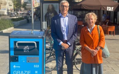 Milano e Amsa: 60 nuovi cestoni compattanti intelligenti in corso Buenos Aires e corso Garibaldi