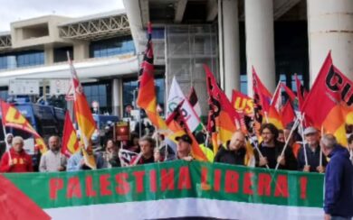Malpensa, protesta Cub e Usb a sostegno della Palestina: bloccata la Cargo City
