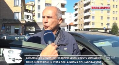 Garlasco, a “Mattino cinque” le prime immagini dell’incontro tra Sempio e il nuovo consulente Palmegiani