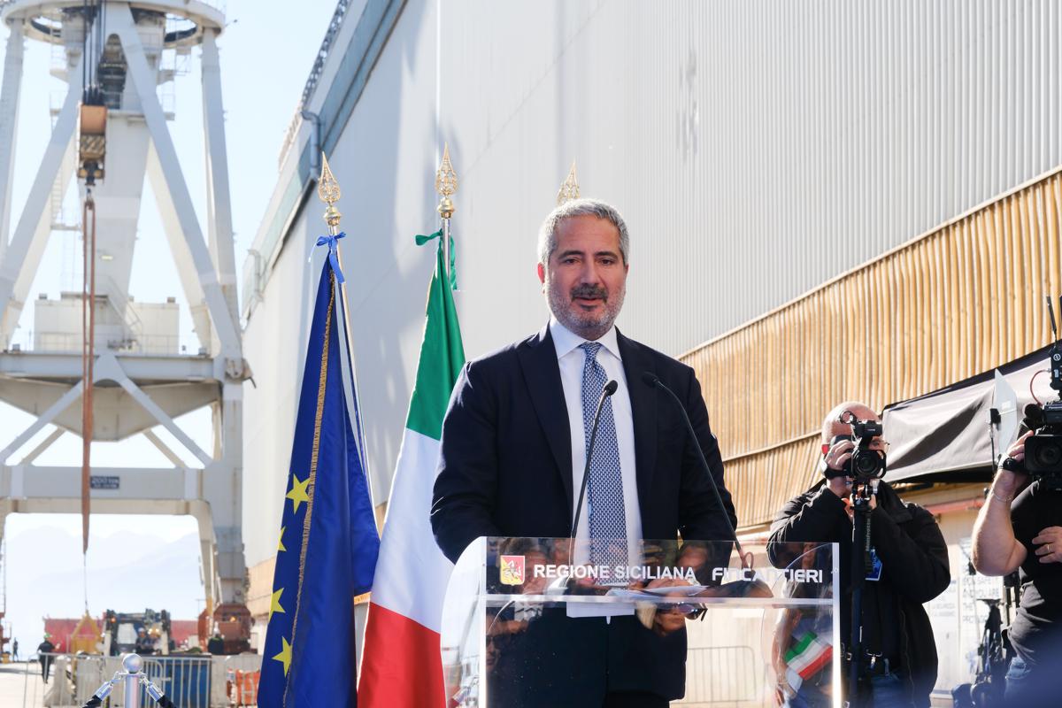 Fincantieri, varato a Palermo il nuovo traghetto Ro-PAX della Regione Siciliana Fincantieri, varato a Palermo il nuovo traghetto Ro-PAX della Regione Siciliana