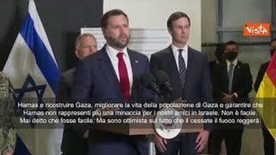 Jd Vance in Israele: Hamas deve rispettare accordo, se non lo fa succederanno cose molto brutte