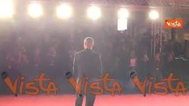 L’attore Stefano Accorsi sul red carpet della Festa del Cinema di Roma